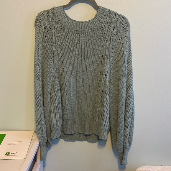 american eagle open knit scoop neck sweater - Picture 1 of 5
